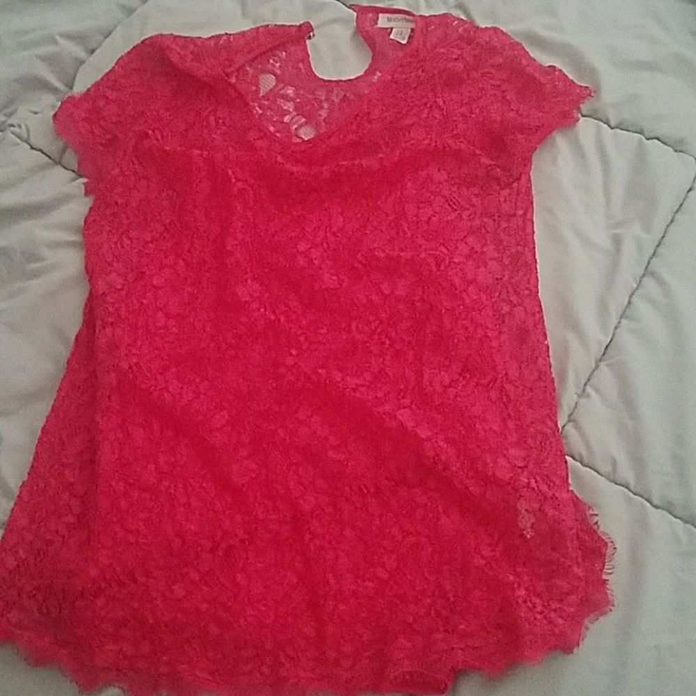 Lace maternity blouse